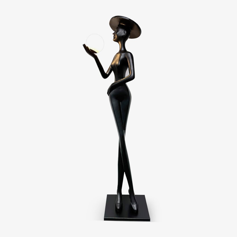 Zevinen Elegant Black Floor Lamp-Neutral Decor