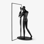 Onoryra Sculptural Black Mirror Floor Lamp-Neutral Decor