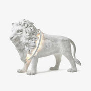Brynis Lion Sculpture Floor Lamp-Neutral Decor