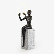 Elsilisra Sculptural Black Floor Lamp-Neutral Decor