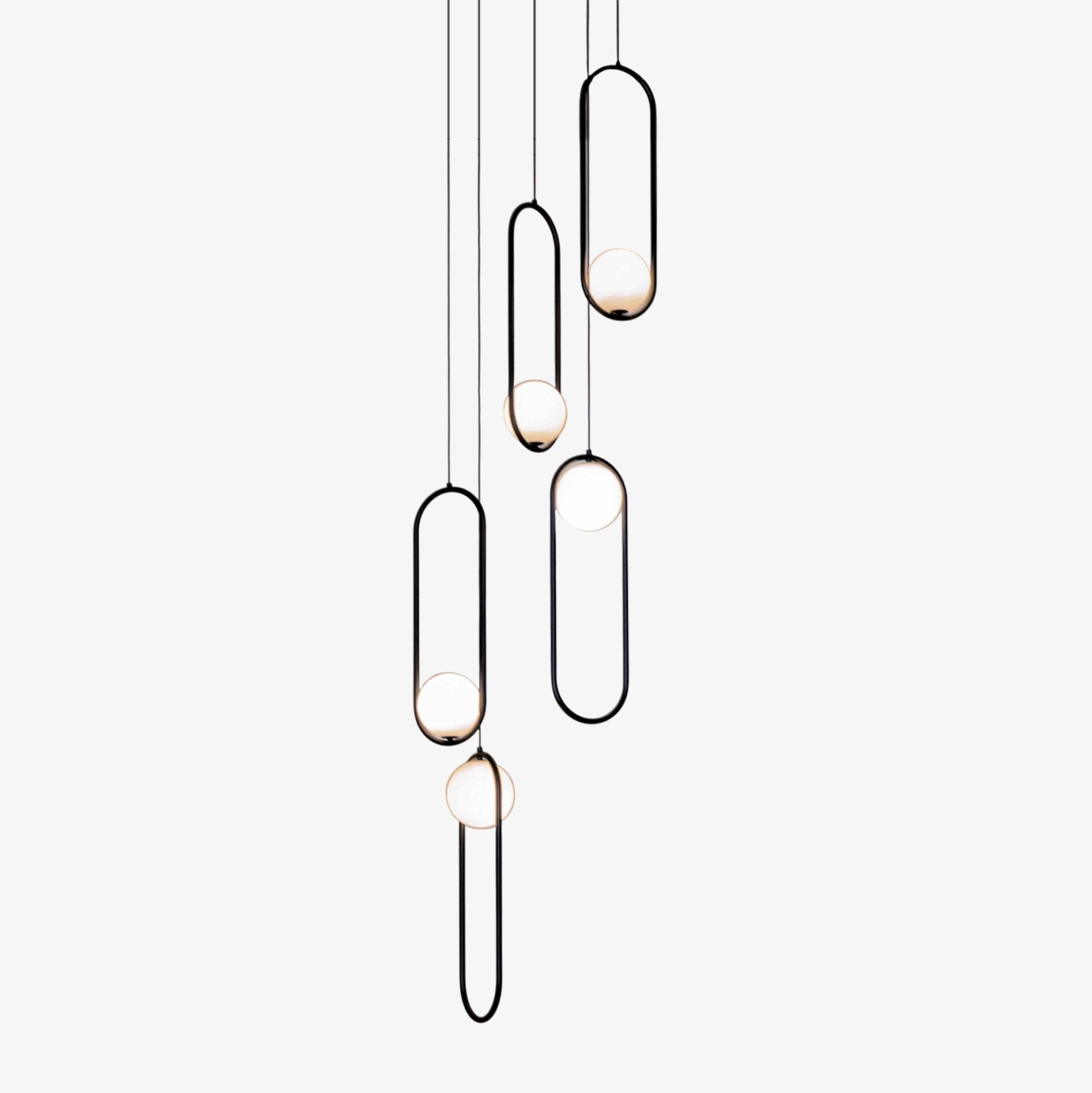 Cyvora Modern Minimalist Combination Glass Chandelier-Neutral Decor