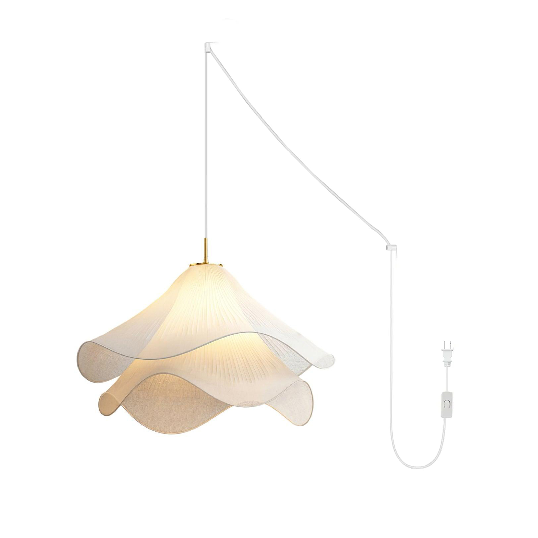 Evanel Fabric Artistic Pendant Light-Neutral Decor