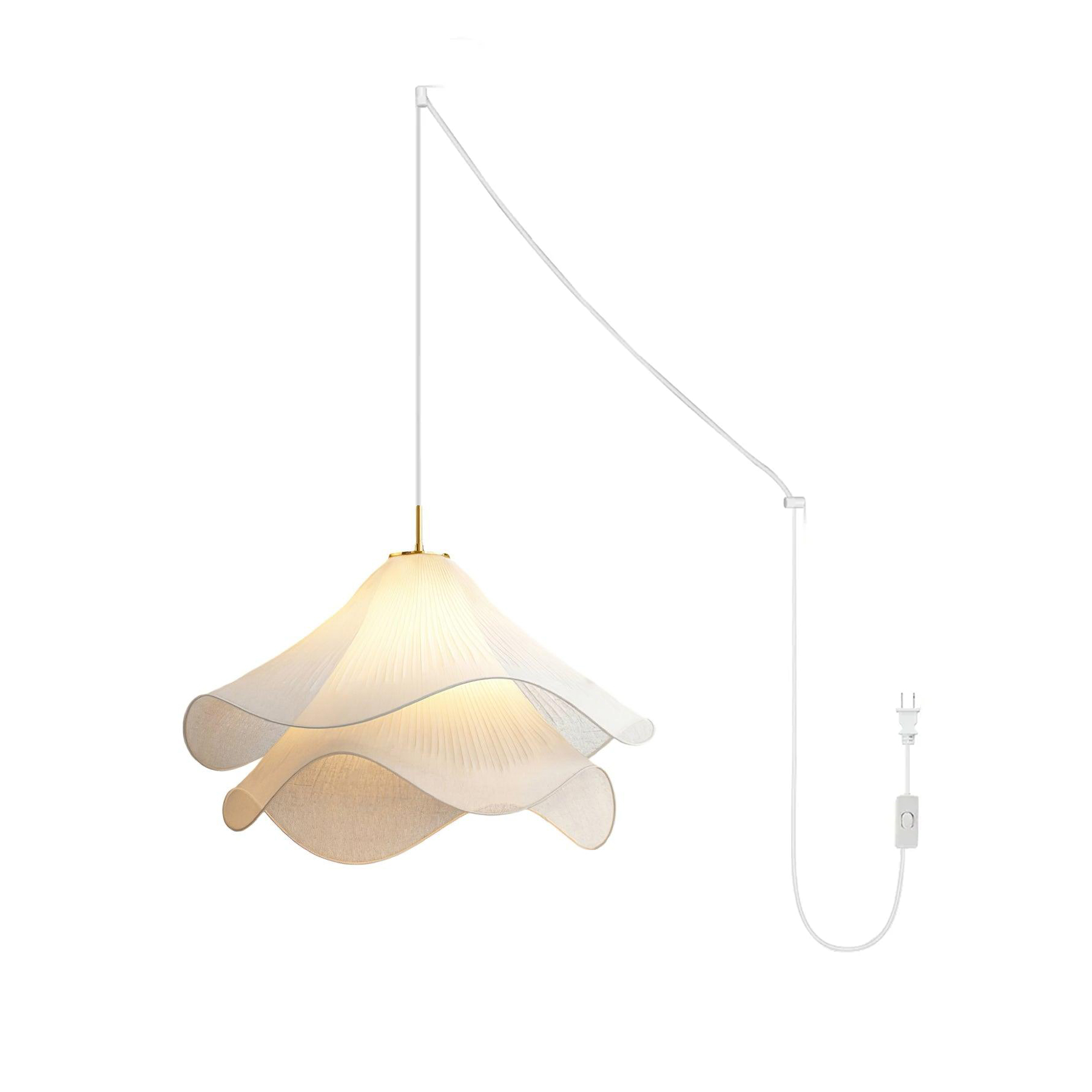 Evanel Fabric Artistic Pendant Light-Neutral Decor