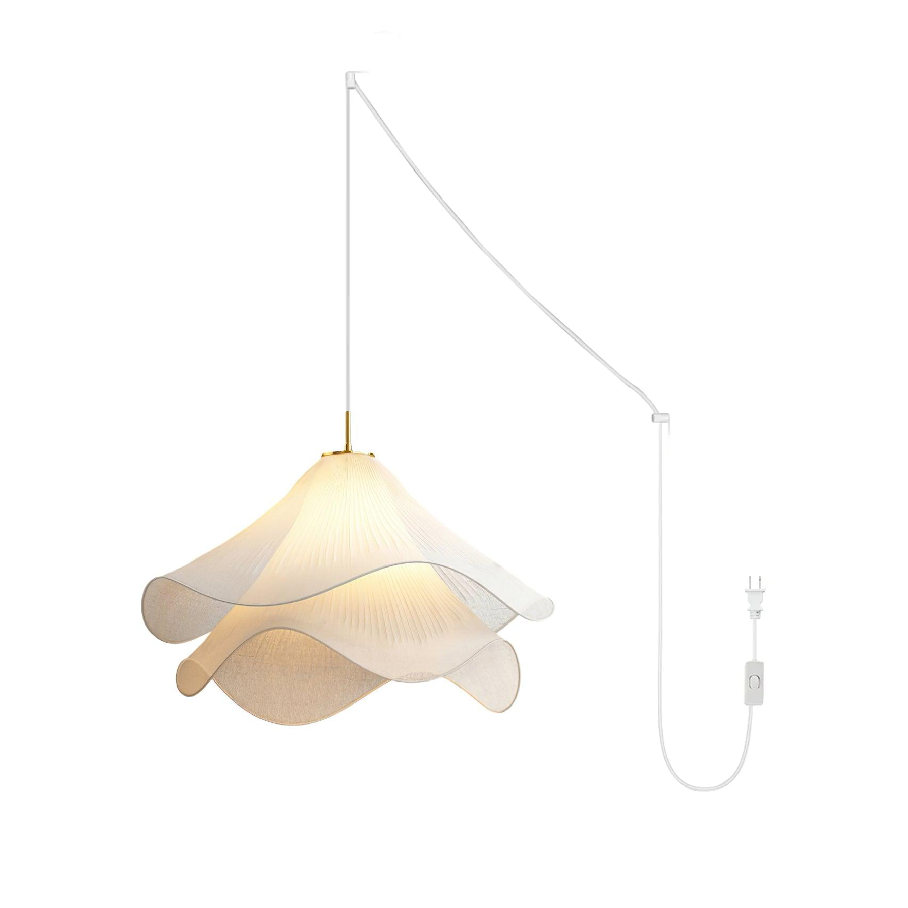Evanel Fabric Artistic Pendant Light-Neutral Decor