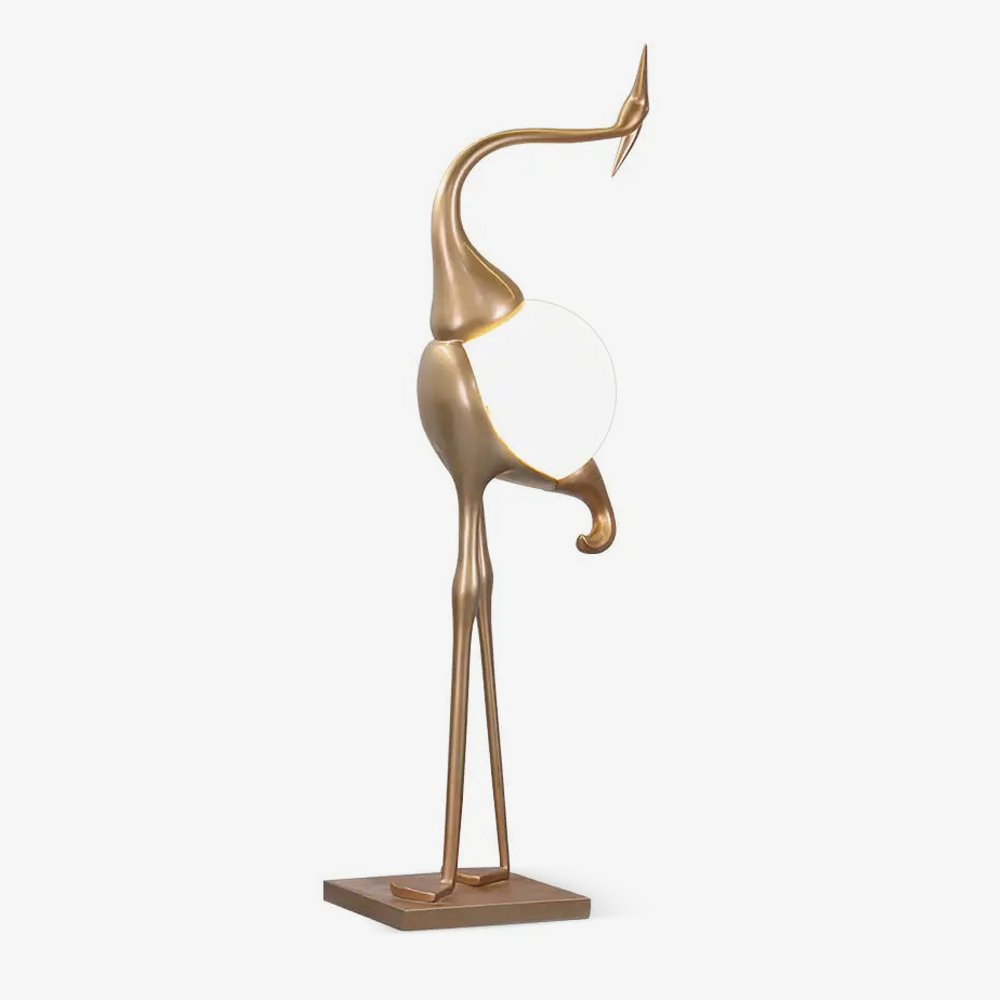 Uraearae Crane Shaped Wall Sconce-Neutral Decor