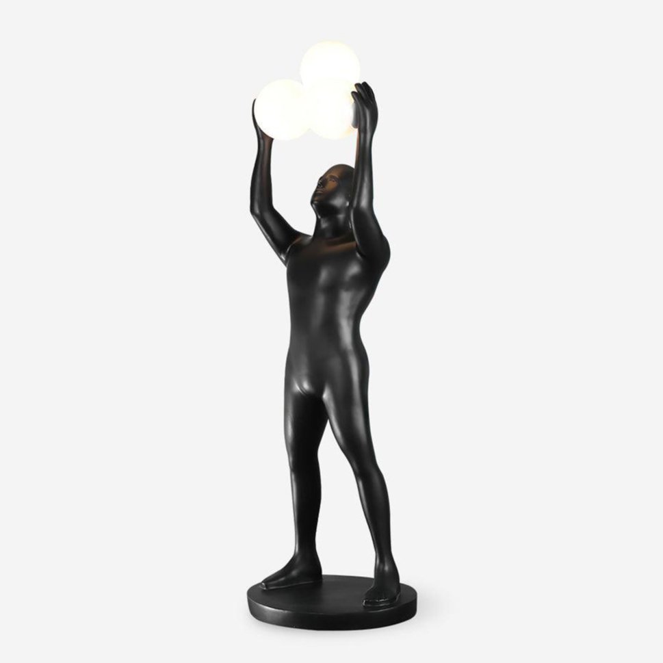Eurshaia Sculptural Black Floor Lamp-Neutral Decor