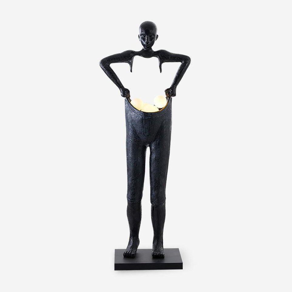 Vamiryra Sculptural Black Floor Lamp-Neutral Decor