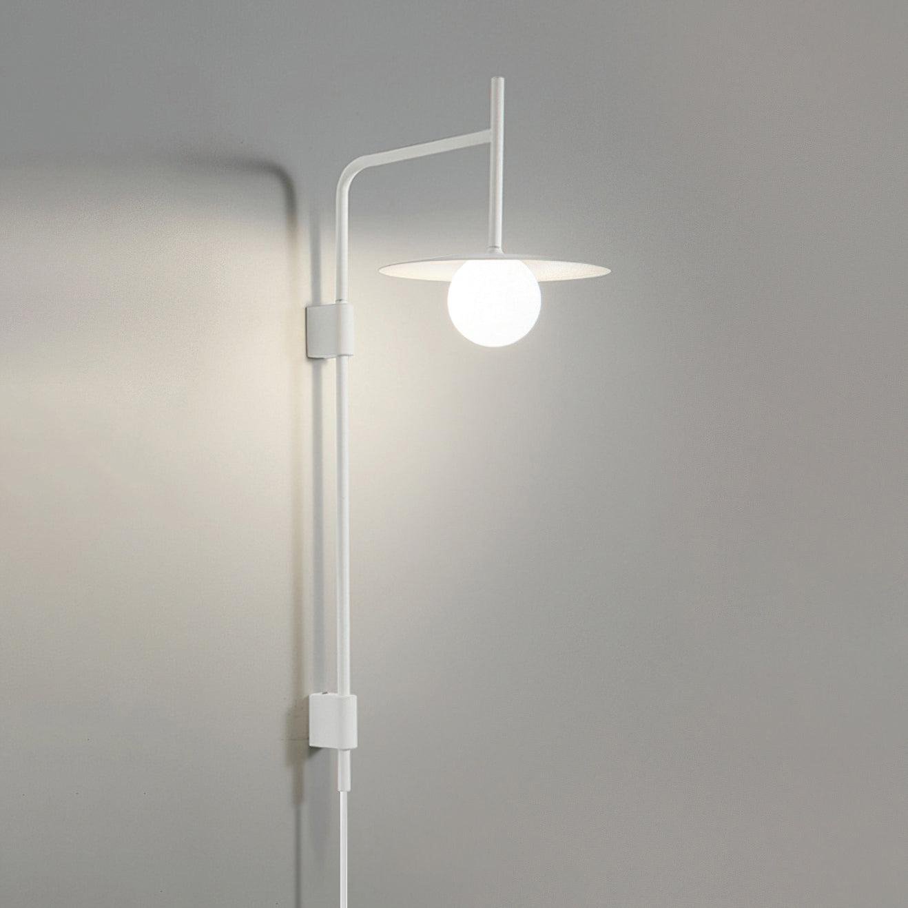 Paxon Swing Arm Plug-in Glass Wall Lamp-Neutral Decor