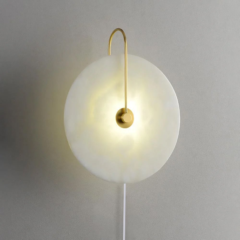Lively Alabaster Globe Wall Light-Neutral Decor