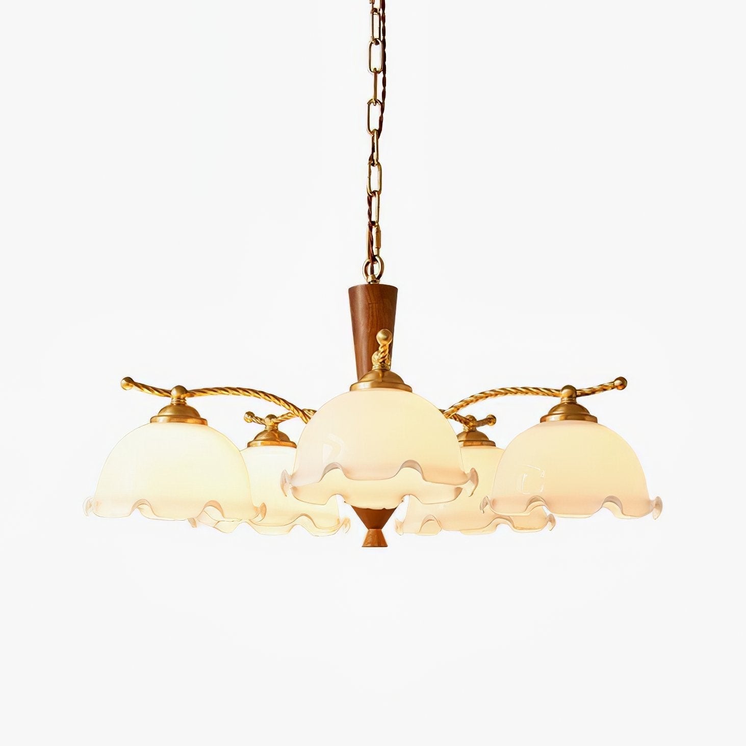 Daisy Vintage Glass Chandelier-Neutral Decor