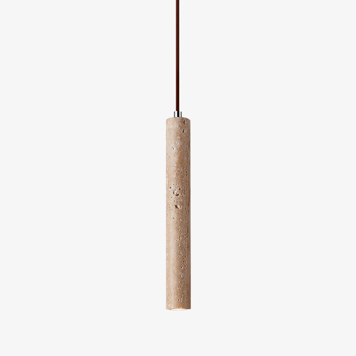 Sular Cylindrical Travertine Pendant Light-Neutral Decor