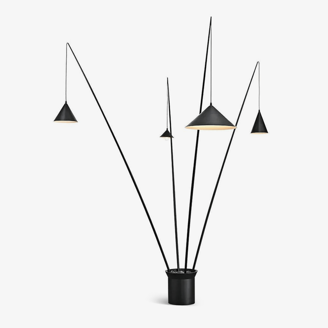 Canorara Multi-Arm Black Floor Lamp-Neutral Decor