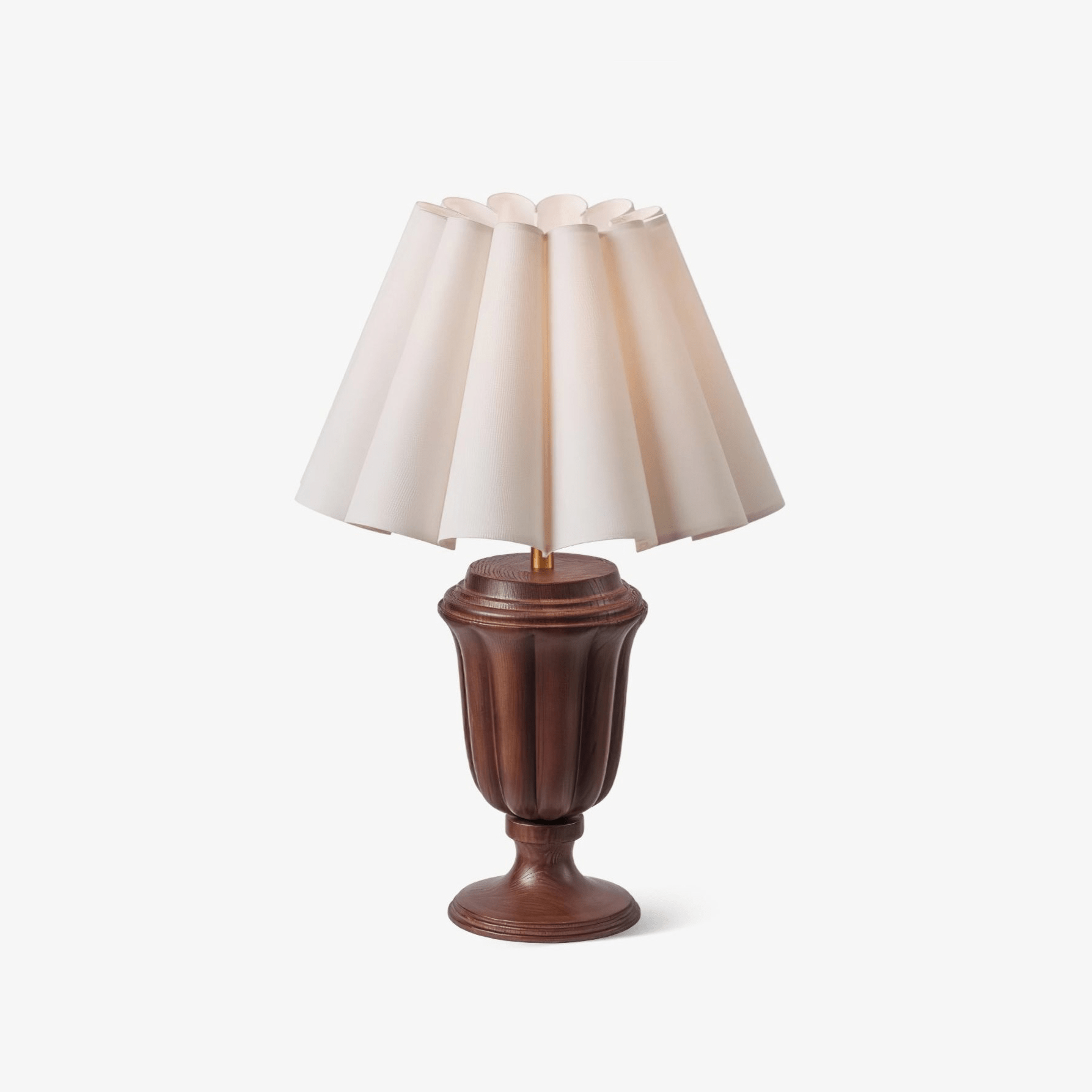 Vireo Wood & Fabric Table Lamp-Neutral Decor