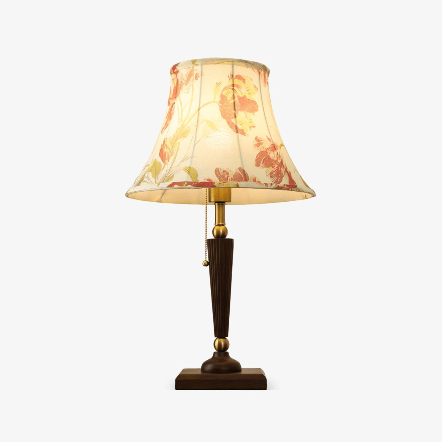 Zarw Wood & Fabric Table Lamp-Neutral Decor