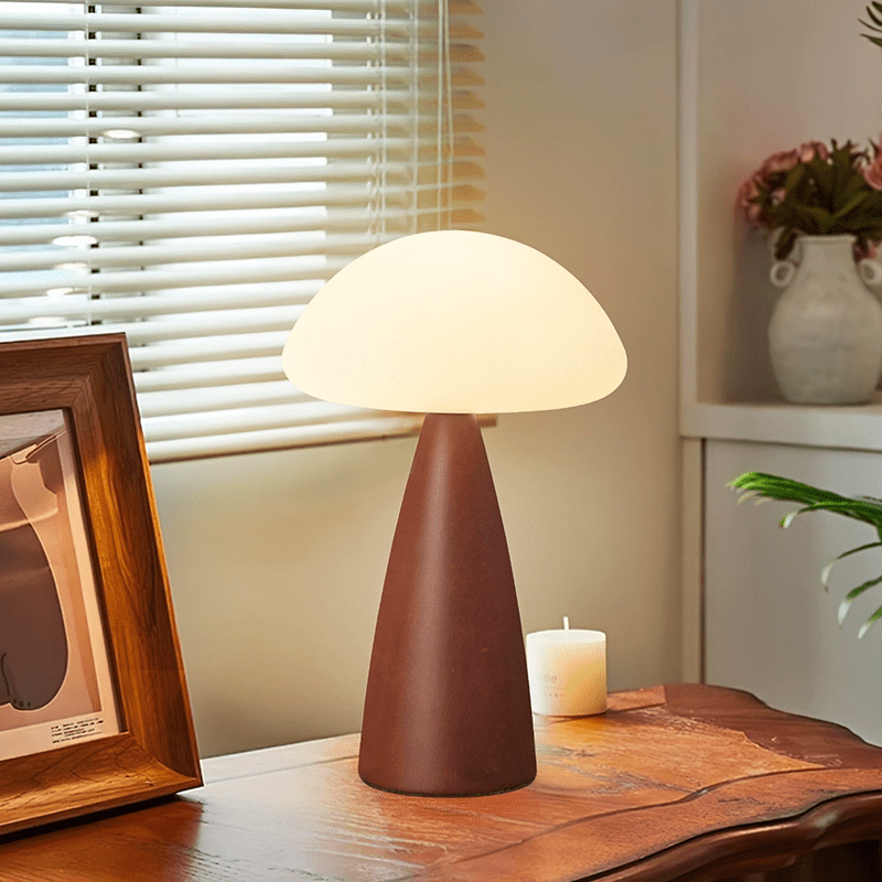 Ibisin Funge Wood Contemporary Table Lamp-Neutral Decor