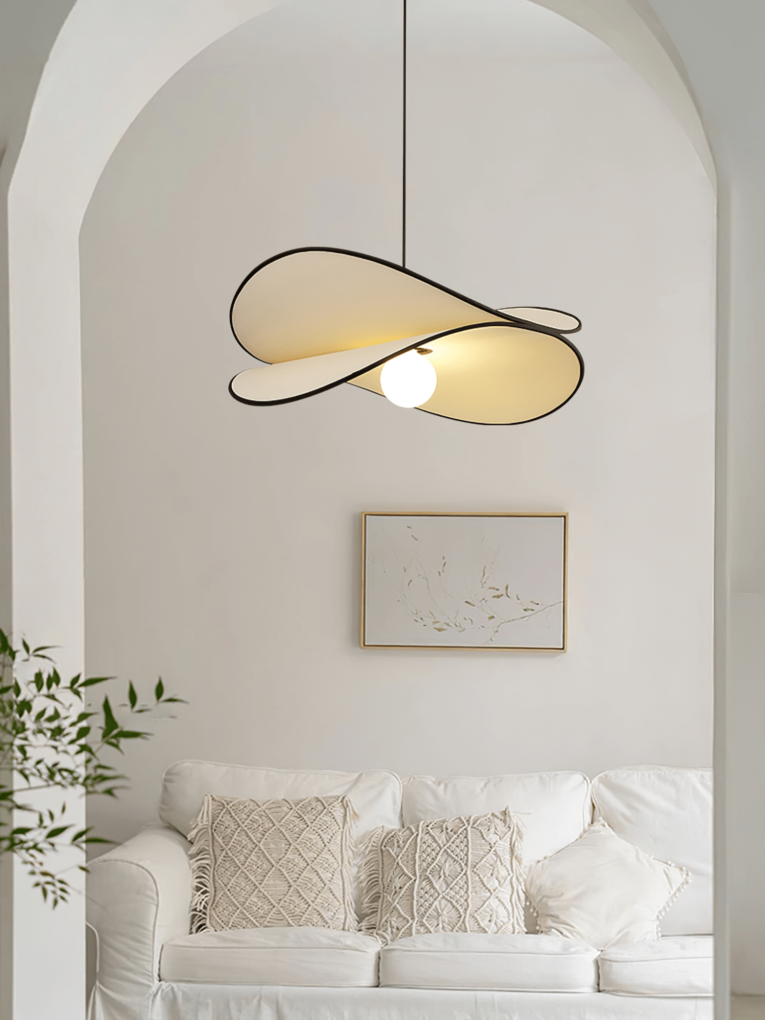 Cilene Fabric Artistic Pendant Lamp-Neutral Decor