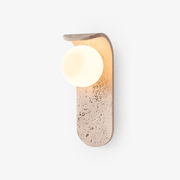Cutalos Sconce-Frame Travertine Wall Light-Neutral Decor