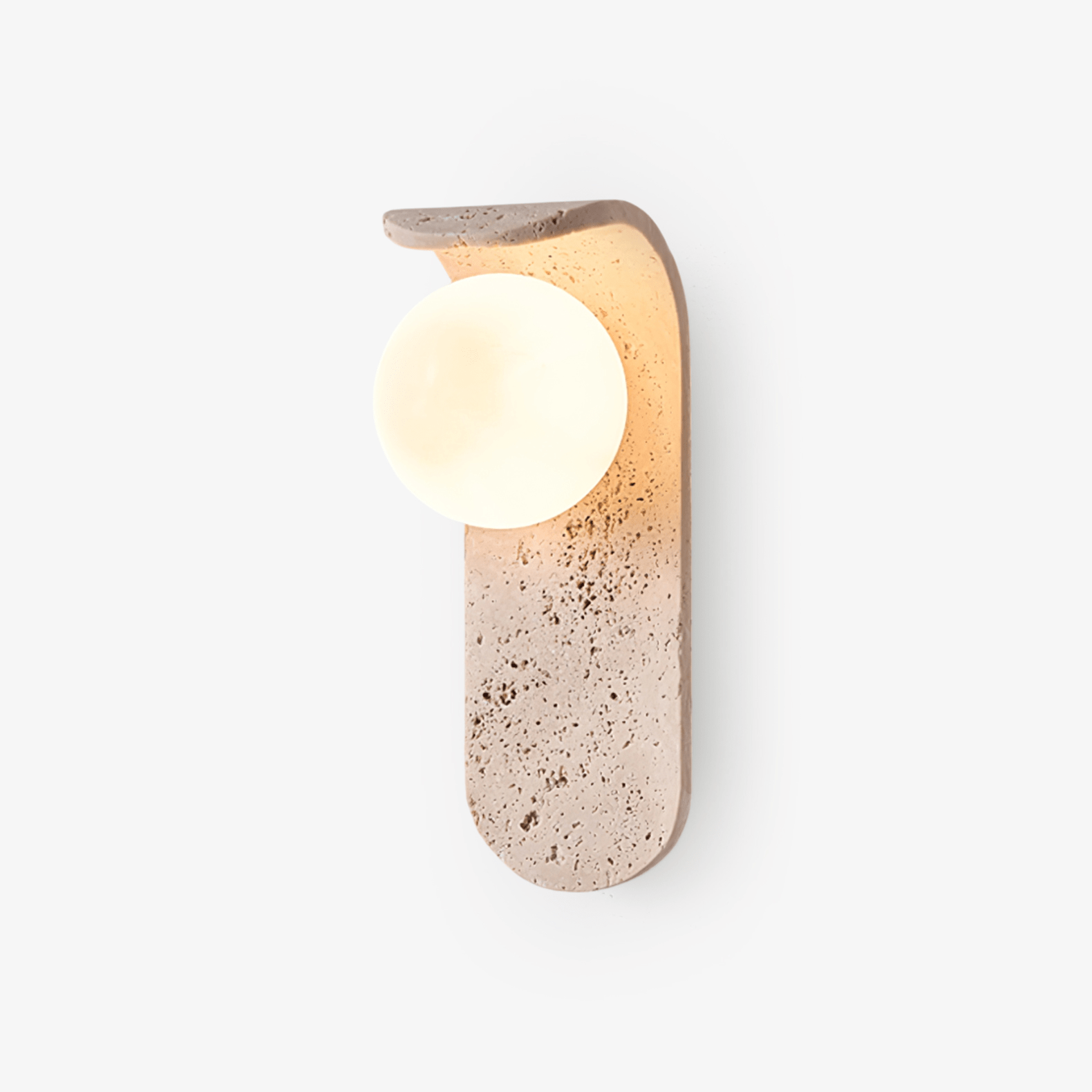 Cutalos Sconce-Frame Travertine Wall Light-Neutral Decor