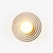 Zelirara Concentric Travertine Wall Light-Neutral Decor