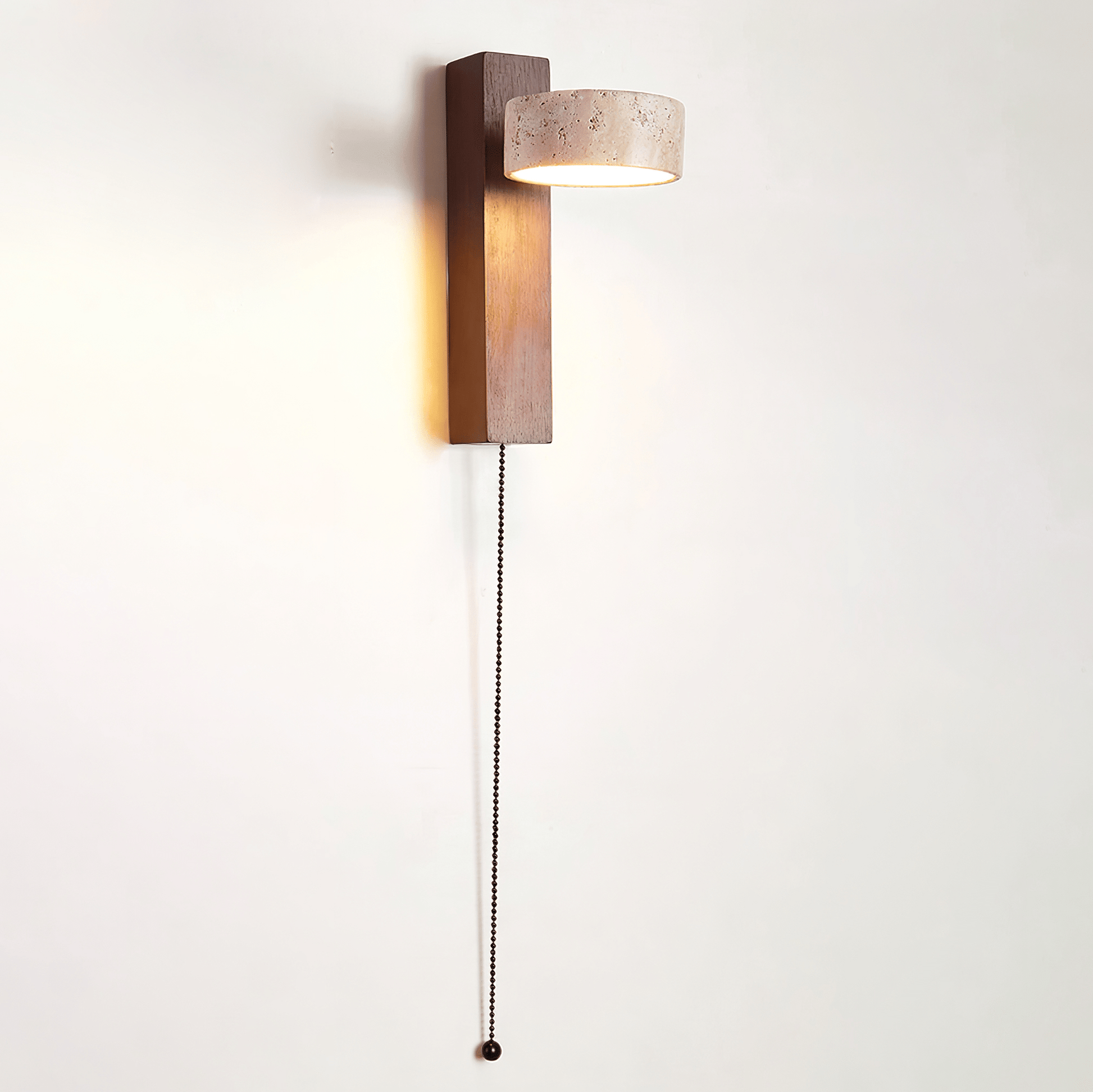 Crinel Cylinder-Stack Travertine Wall Light-Neutral Decor