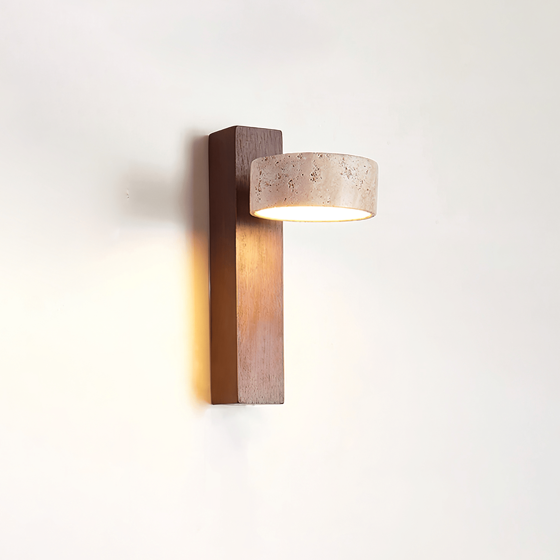 Crinel Cylinder-Stack Travertine Wall Light-Neutral Decor