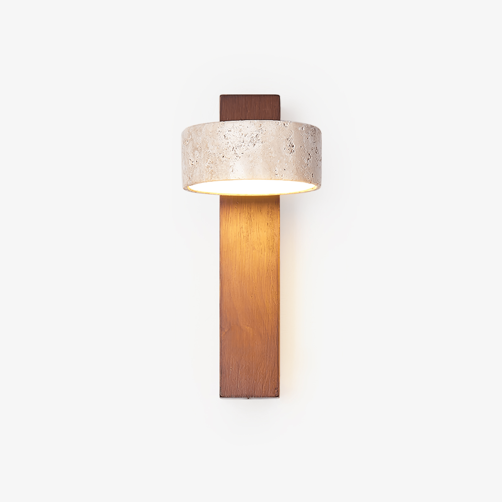 Crinel Cylinder-Stack Travertine Wall Light-Neutral Decor