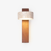 Crinel Cylinder-Stack Travertine Wall Light-Neutral Decor