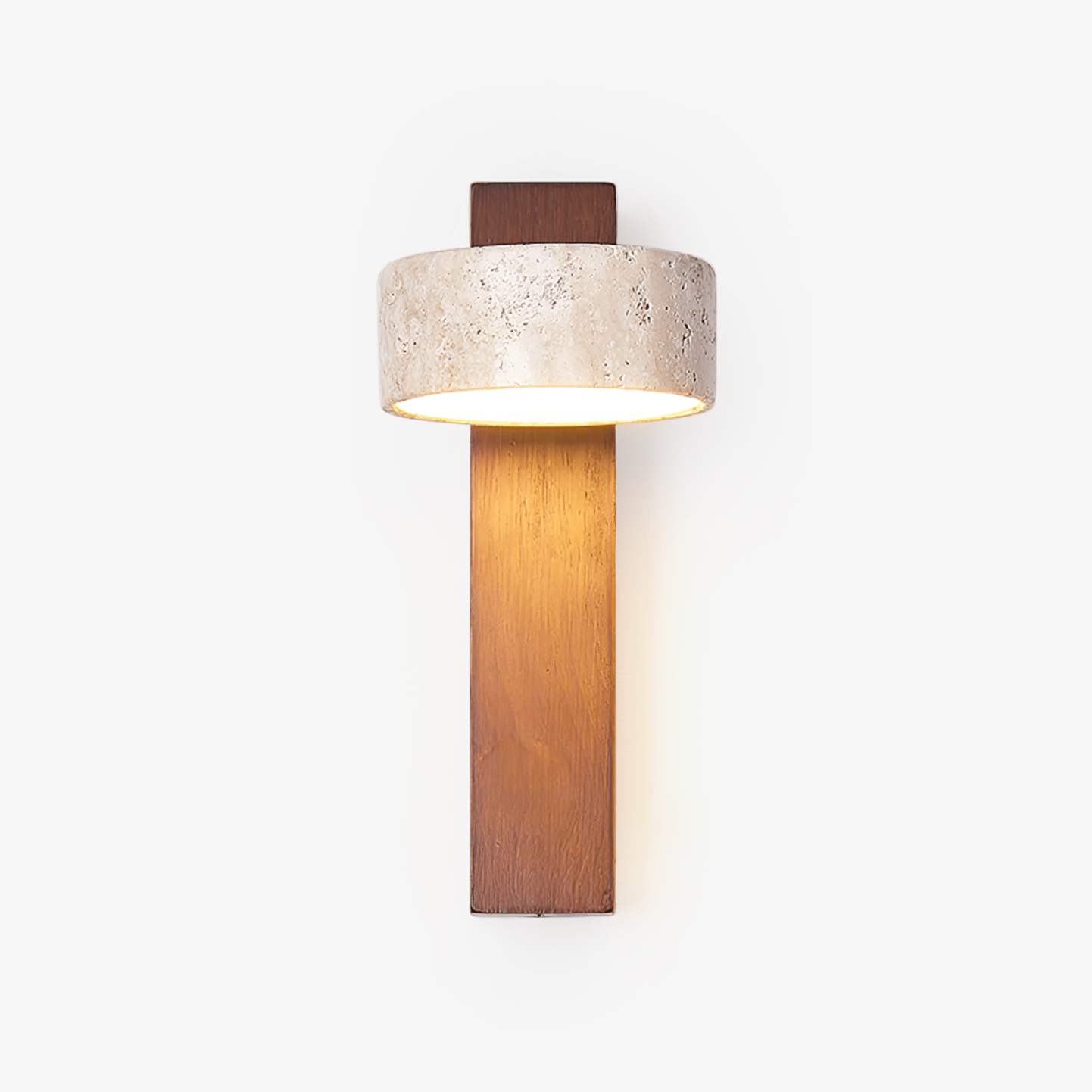 Crinel Cylinder-Stack Travertine Wall Light-Neutral Decor