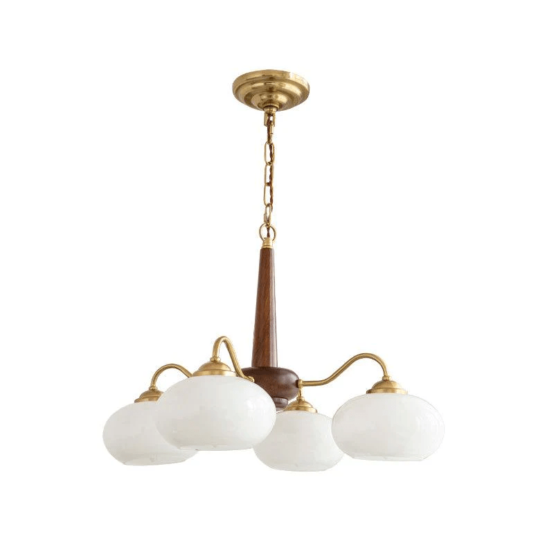 Hali Pendant Lamp Persimmon Brass Glass Elegant-Neutral Decor
