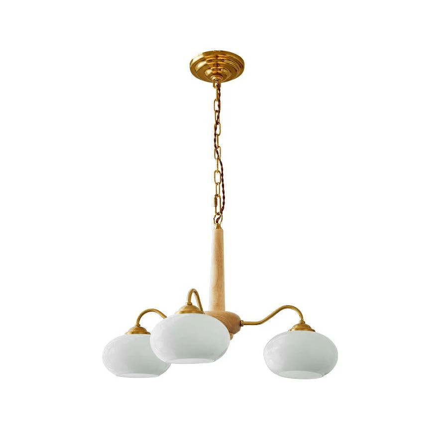 Hali Pendant Lamp Persimmon Brass Glass Elegant-Neutral Decor