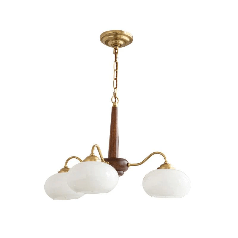Hali Pendant Lamp Persimmon Brass Glass Elegant-Neutral Decor