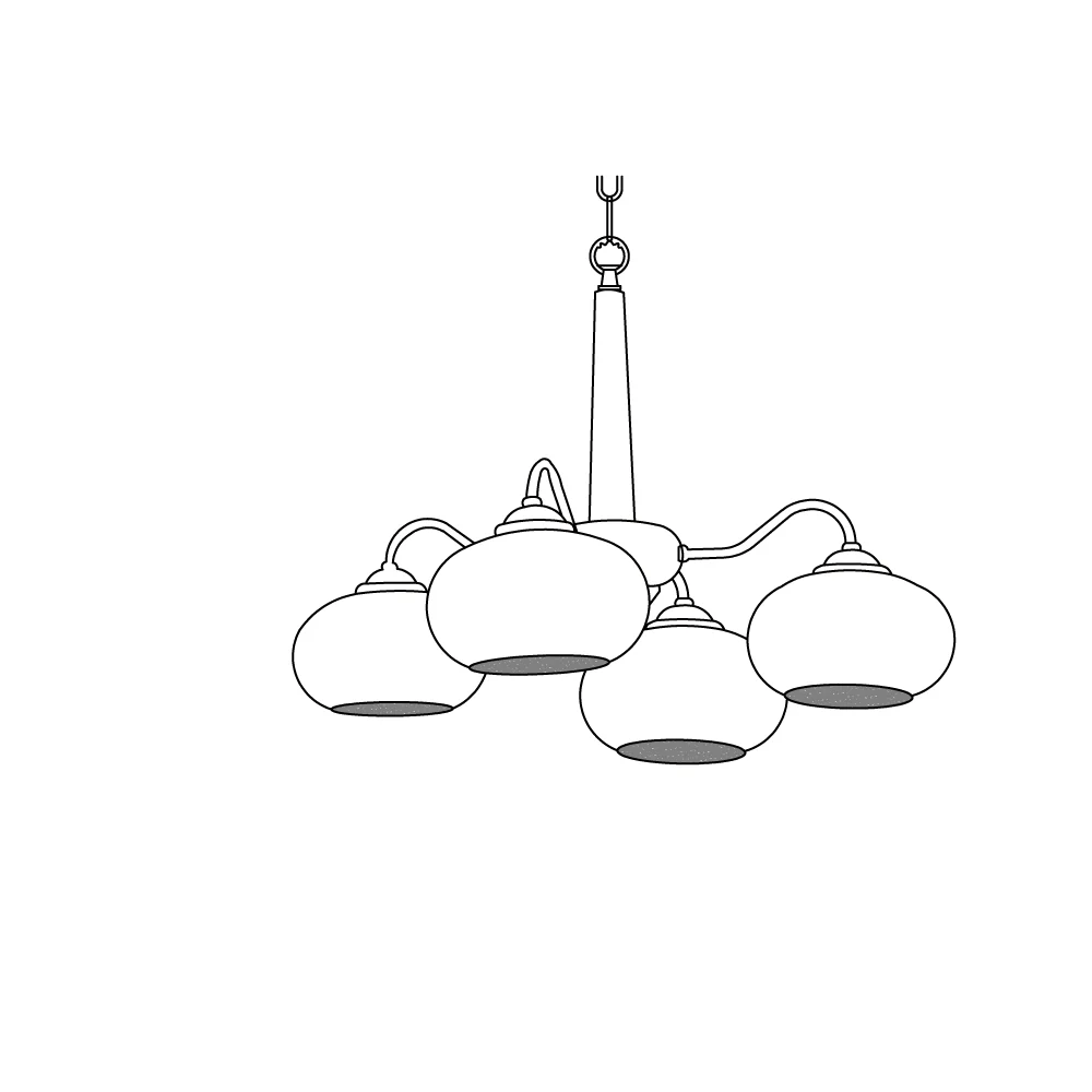 Hali Pendant Lamp Persimmon Brass Glass Elegant-Neutral Decor