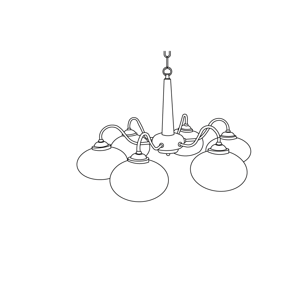 Hali Pendant Lamp Persimmon Brass Glass Elegant-Neutral Decor