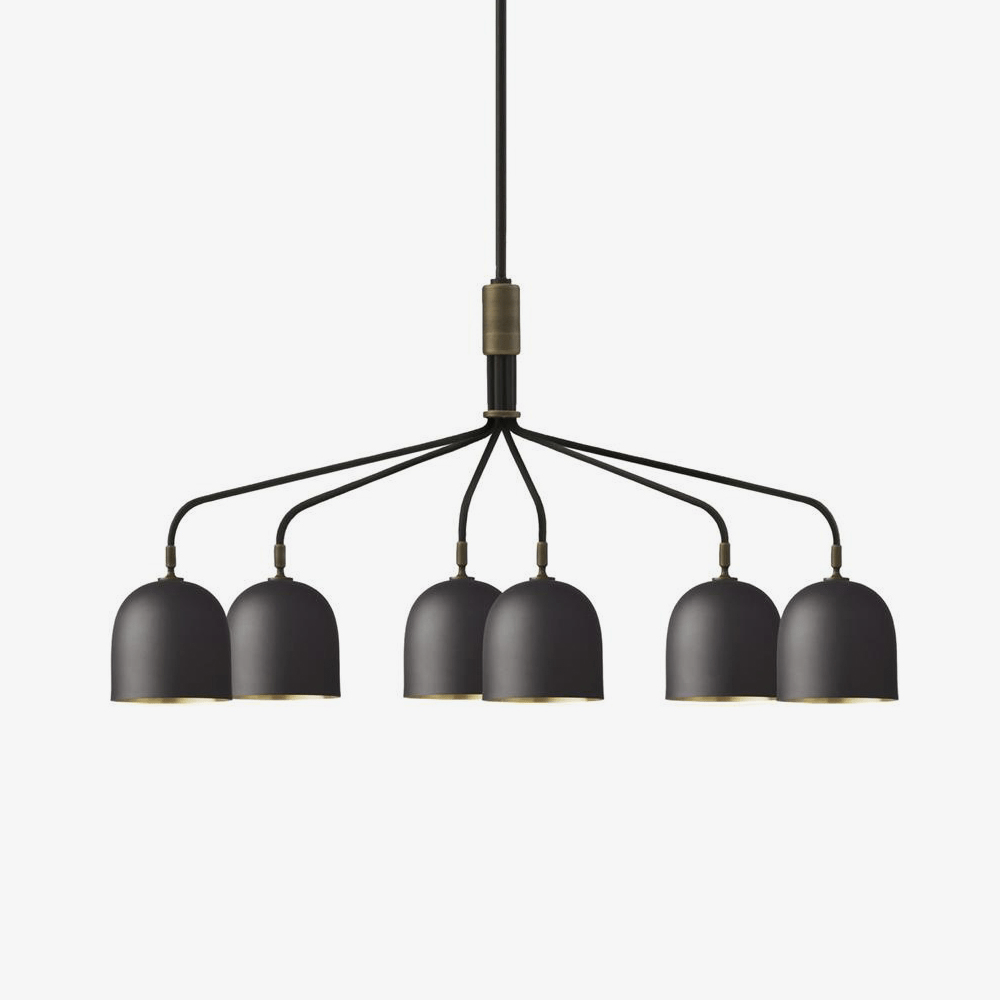 Lustra Chandelier Black Brass Industrial-Neutral Decor