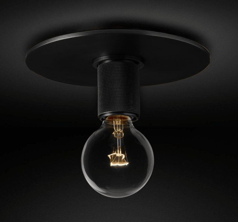 Elthyn Ceiling Lamp Cone Glass Brass Minimalist Industrial-Neutral Decor