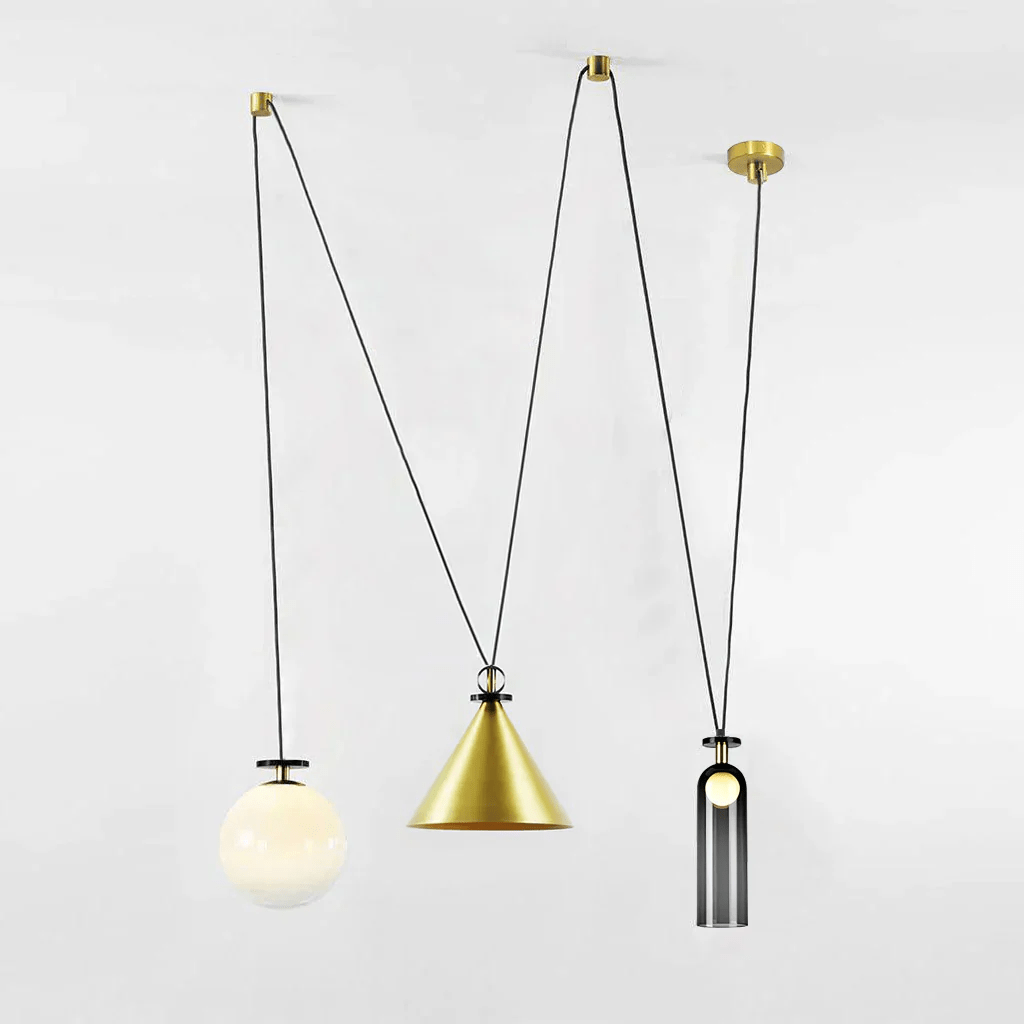 Lustra Chandelier Geometric Shape Art-Neutral Decor