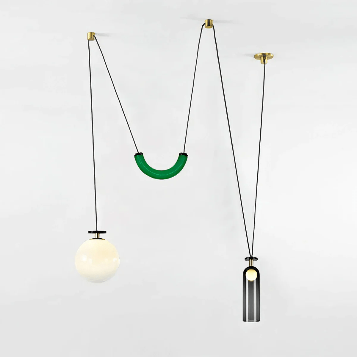 Lustra Chandelier Geometric Shape Art-Neutral Decor