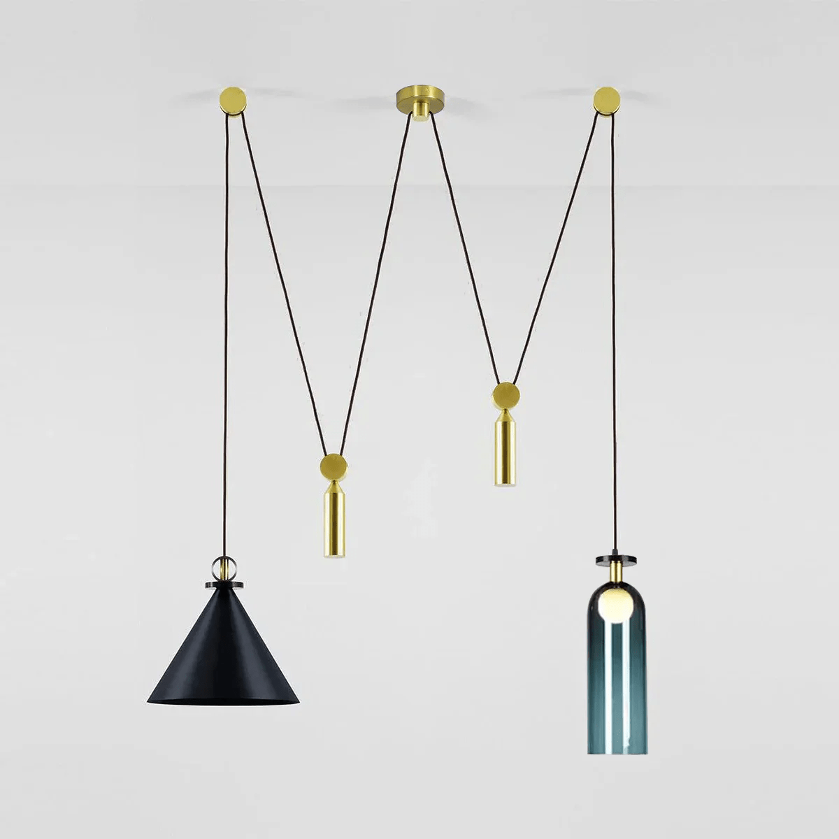 Lustra Chandelier Geometric Shape Art-Neutral Decor