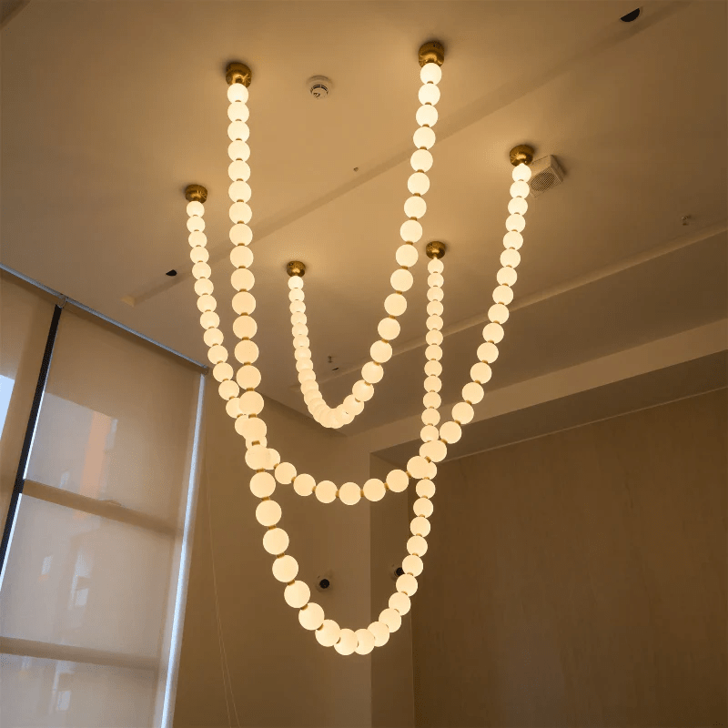 Emelir Pearl Necklace Balls Glass Chandelier-Neutral Decor