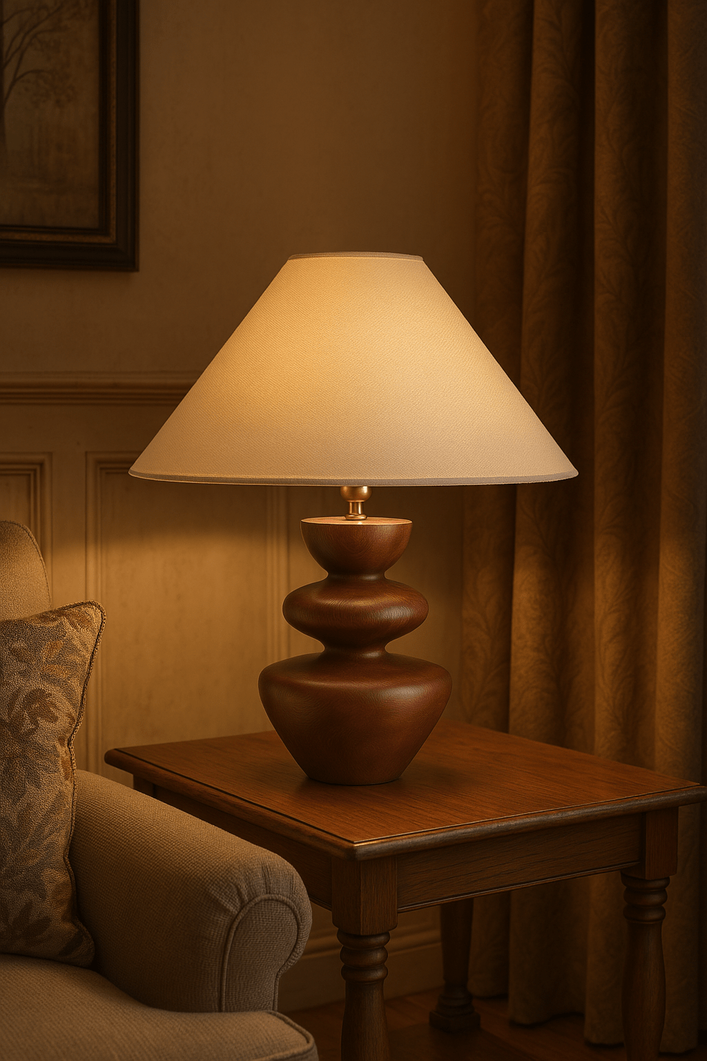 Joanne Wood Vintage Table Lamp-Neutral Decor