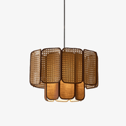 Cane Vintage Fabric Pendant Lamp-Neutral Decor