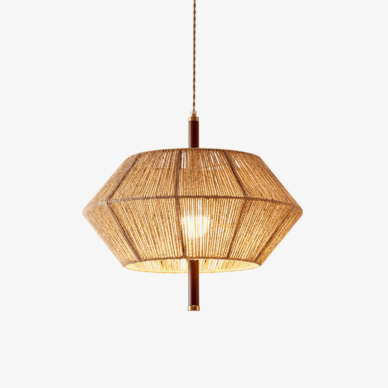 Rattan Vintage Rope Pendant Light-Neutral Decor