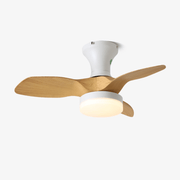Nora Minimalist White Wood Ceiling Fan Light-Neutral Decor