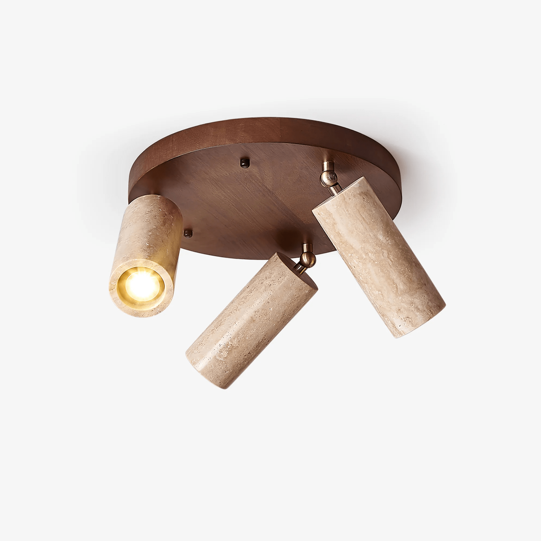 Zevenion Multi-Arm Travertine Ceiling Light-Neutral Decor