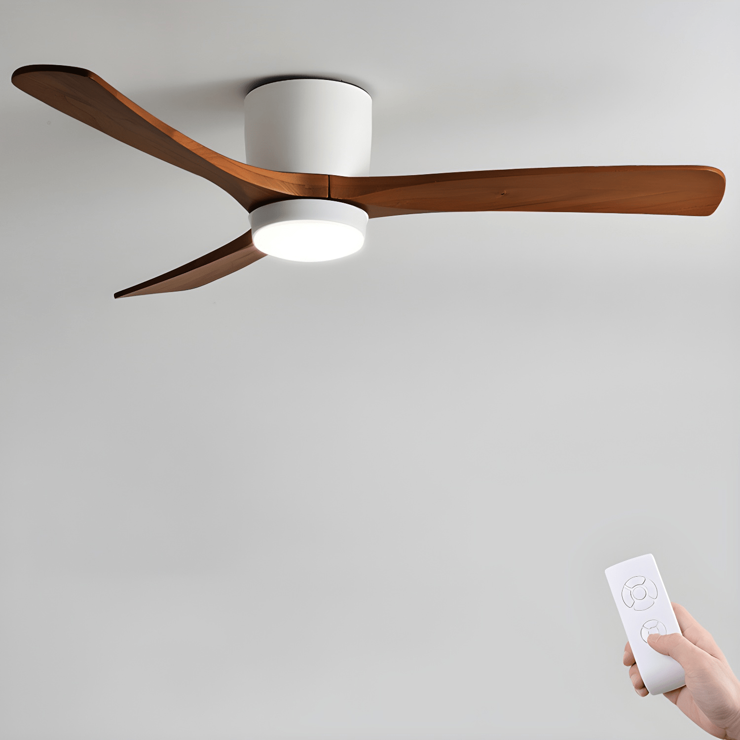 Nordic Wooden Ceiling Fan Light-Neutral Decor