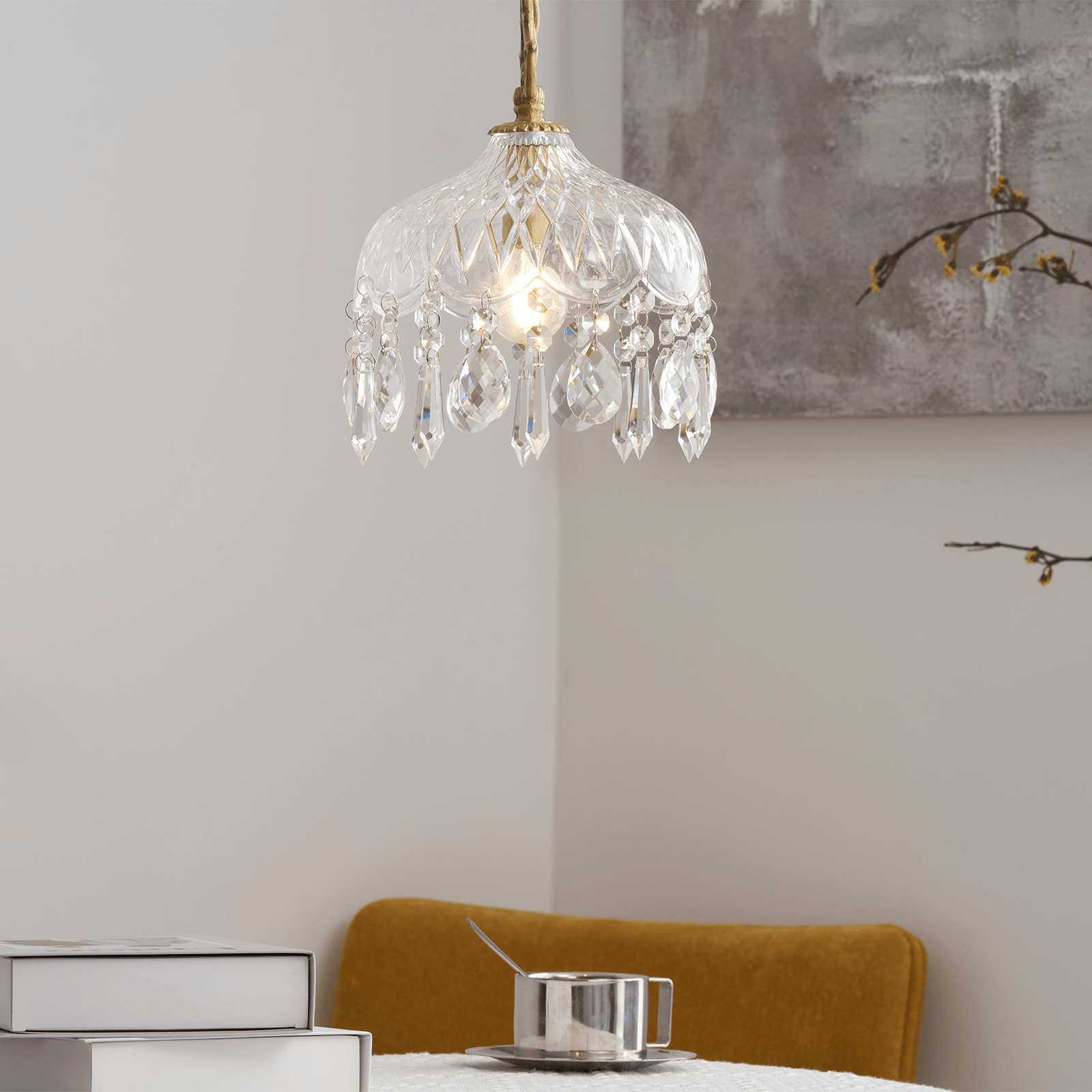 Moka Crystal Vintage Pendant Lamp-Neutral Decor