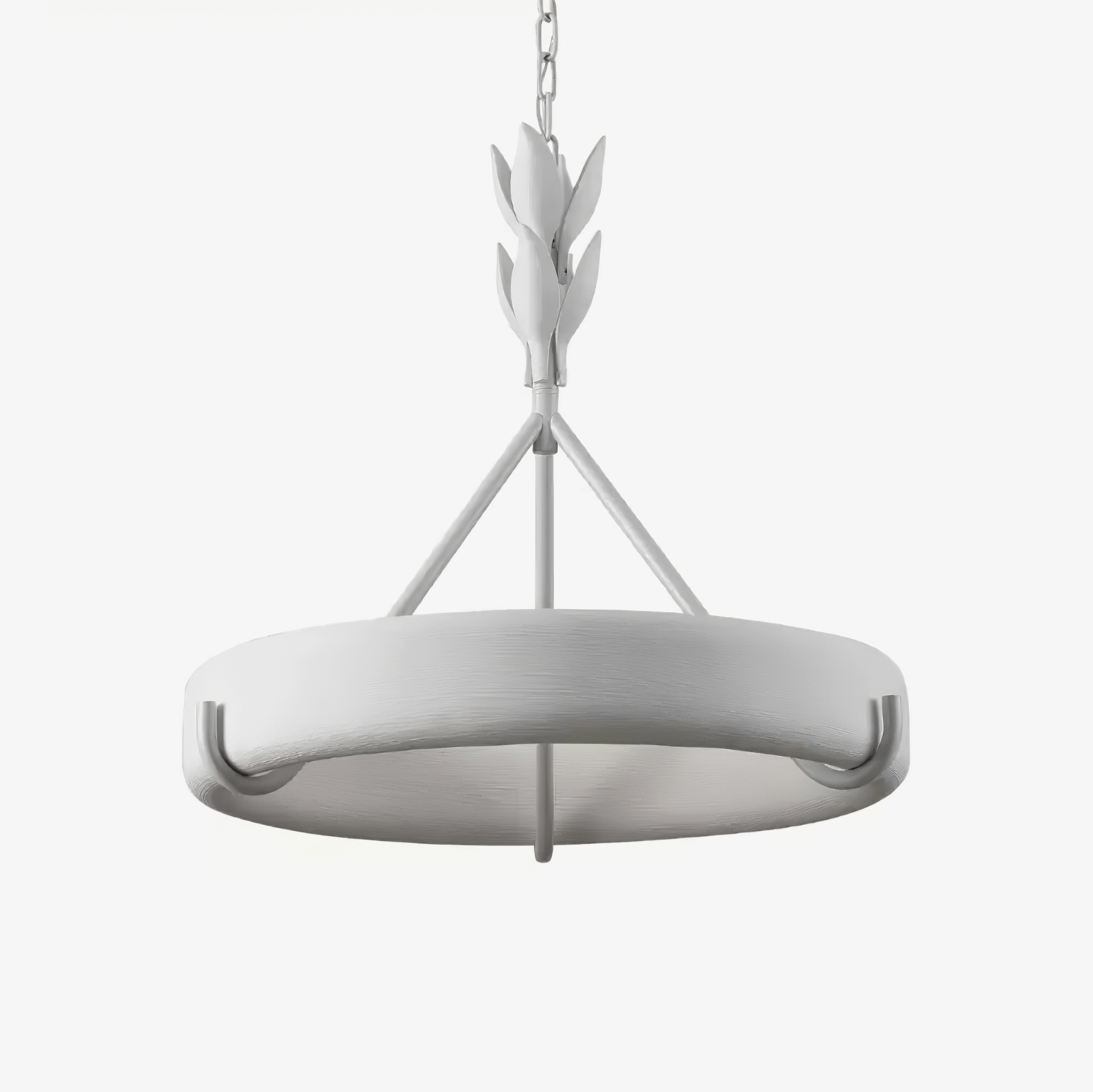 Eixor Chandelier Plaster White Floral Shape Minimalist-Neutral Decor