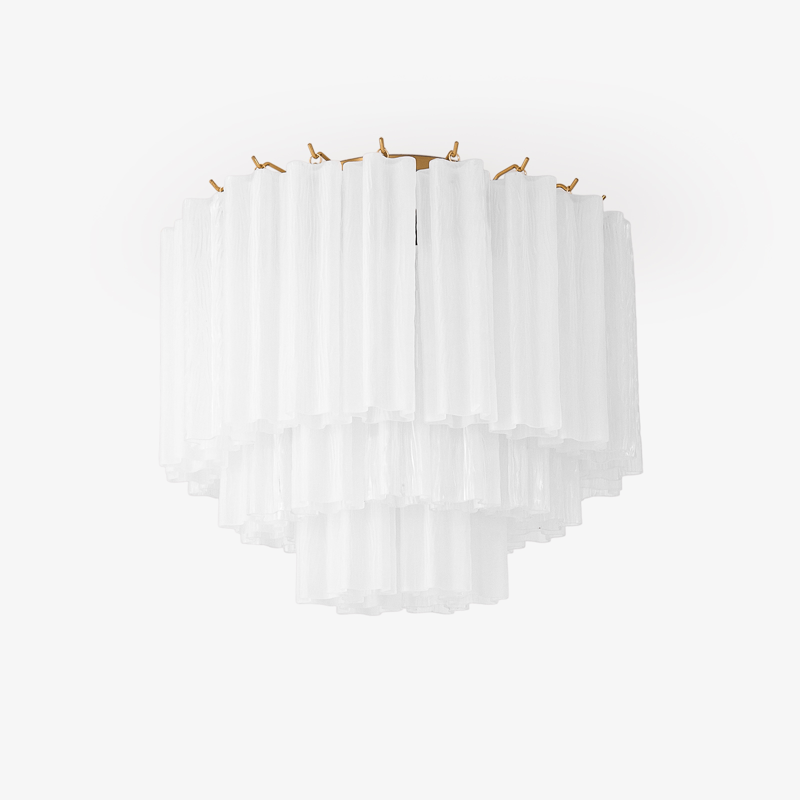 Aurora Ceiling Lamp White Murano Glass Layered Elegant Modern-Neutral Decor