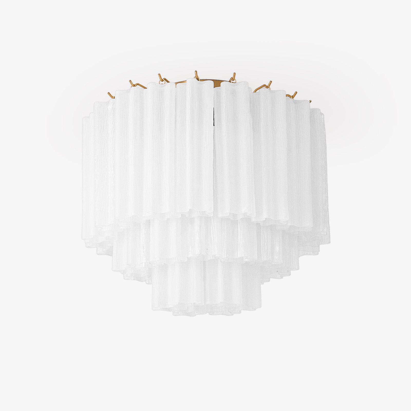 Aurora Ceiling Lamp White Murano Glass Layered Elegant Modern-Neutral Decor