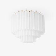 Aurora Ceiling Lamp White Murano Glass Layered Elegant Modern-Neutral Decor